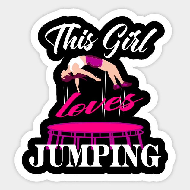 Trampolines Gift Idea Women Jumping Fitness Sticker by Foxxy Merch